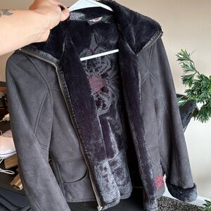 Harley-Davidson Black Teddy Jacket with Faux Fur